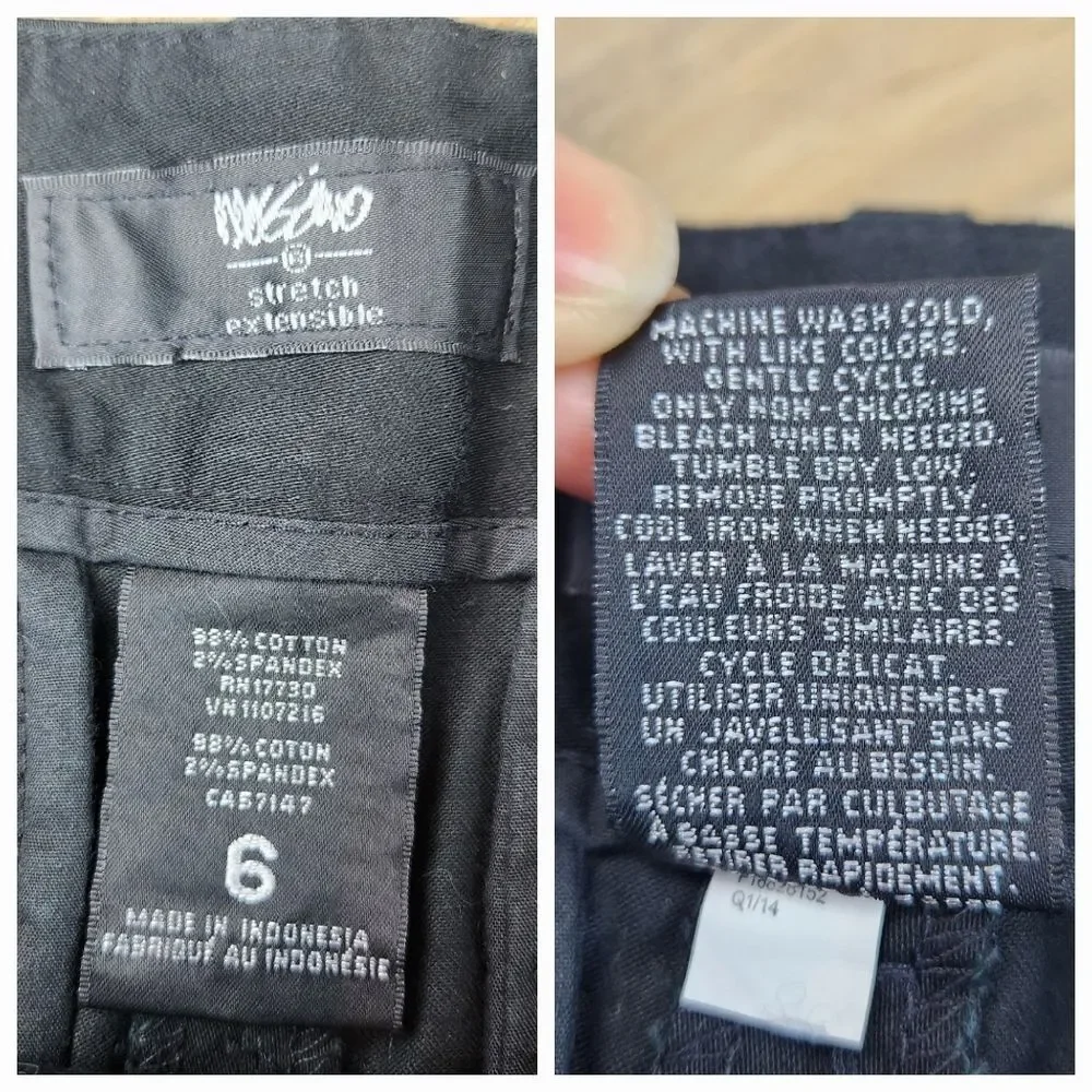 💜Mossimo Black Stretch Dressy Bermuda Shorts Size 6/28